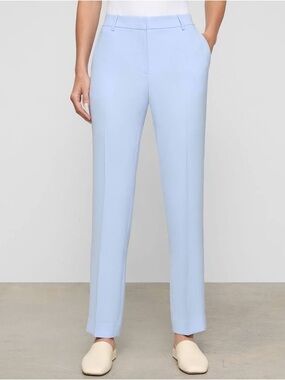 Lafayette 148 New York Light Blue Wide-Leg Trousers